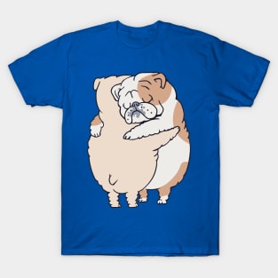 English Bulldog Hugs T-Shirt